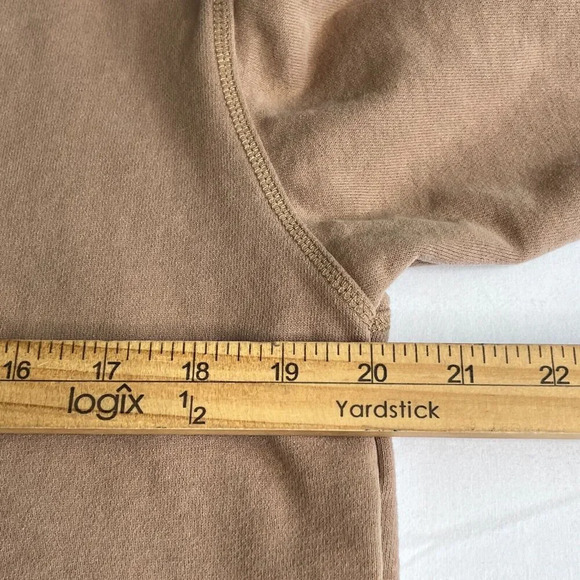 Mod Ref Womens Oversize Pullover Sweatshirt Ribbed Trim Sz S Brown Casual Comfy - Picture 12 of 14